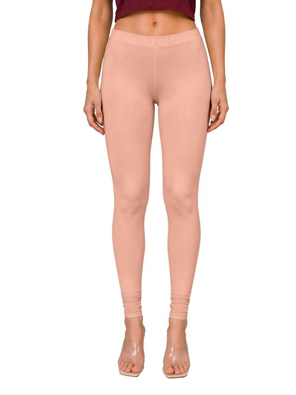 Image of TRENDMALLS Women's Microfiber Elastane Stretch Soft Churidar Length Leggings with Ultrasoft Waistband