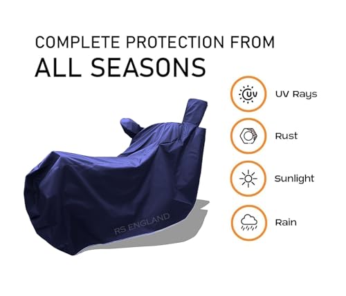 Image of All Season Protection Bike Cover for Hero Xtreme 125 R BS6 Bike Cover with Water-Resistant and Dust Proof Premium 190T Fabric Entire Navy
