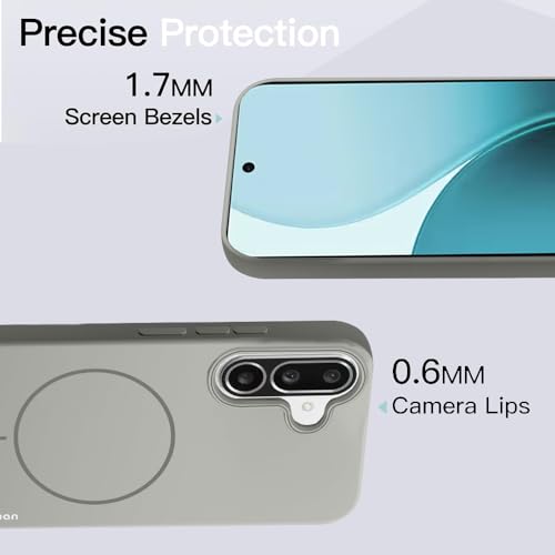 Image of KARWAN️ Magnetic Wireless Ultra Slim-Fit Back Case Cover for Samsung Galaxy M56 / F56 |Hard PC Case Cover| Ultra-Thin & Light Weight with [Ultra Premium Feel] (6.7 inch) (Grey)
