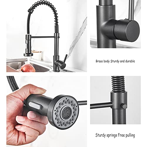 Robinet de cuisine commercial mitigeur gris orientable eau chaude - 6