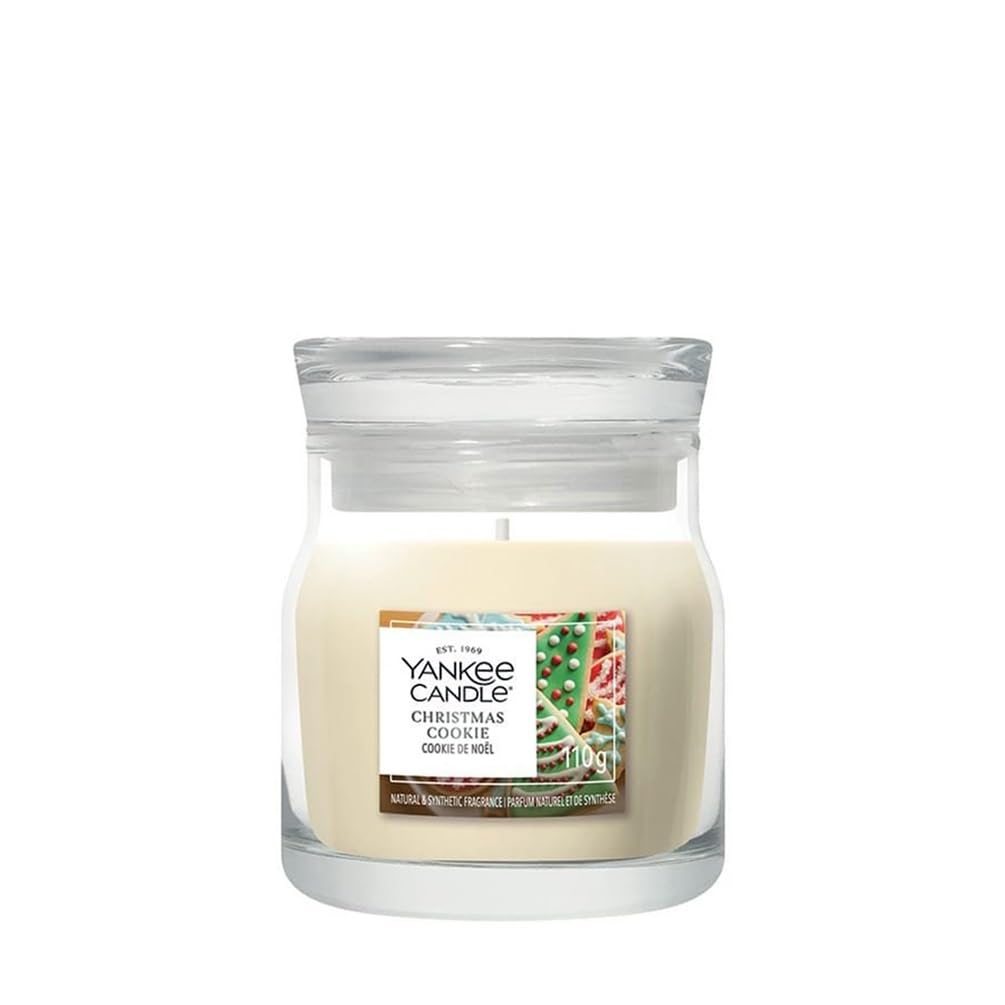 Yankee Candle Signature Small Jar Scented Candle | Christmas Cookie Candle | Plant-Based Wax Blend Candle | Perfect Gifts for Women