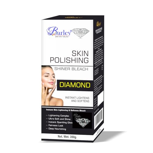 Image of Barley Diamond Skin Polishing Shiner Bleach 350g | Instant Lightening & Softness | Salon Professional Facial Bleach for Glow & Smooth Skin (PACK OF 1)