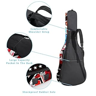 Housse de transport étanche pour guitare avec bandoulière réglable Violet zébré, Multicolore 09, 42.9×16.9×4.7 in… - Les Beatles, Paul McCartney, John Lennon, RIngo Starr, George Harrison Housse de transport étanche pour guitare avec bandoulière réglable Violet zébré, Multicolore 09, 42.9x16.9x4.7 in… – Image 3