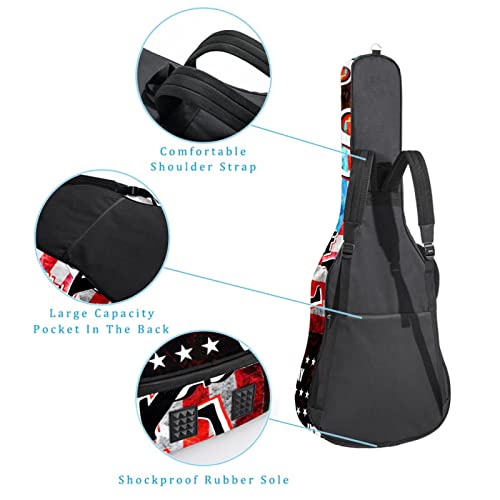 Housse de transport étanche pour guitare avec bandoulière réglable Violet zébré, Multicolore 09, 42.9×16.9×4.7 in… - Les Beatles, Paul McCartney, John Lennon, RIngo Starr, George Harrison Housse de transport étanche pour guitare avec bandoulière réglable Violet zébré, Multicolore 09, 42.9x16.9x4.7 in… – Image 4