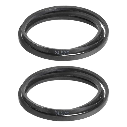 uxcell 2 Pcs 3L570 Classic Wrapped Rubber V-Belt, 57"(1448mm) Outside Circumference, 3L Profile V Belt 3/8" Width 7/32" Height