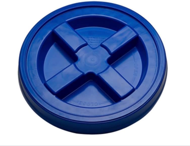 House Naturals Food Grade 5 Gallon Made in USA Plastic Bucket with Air Tight Screw on Lid (Pack of 2) (Pink with Blue Lids)