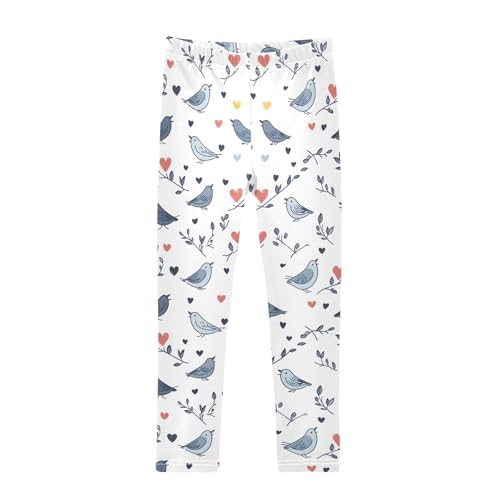 Birds and Branches Girls Leggings Athletic Pants Tights Stretch Bottom