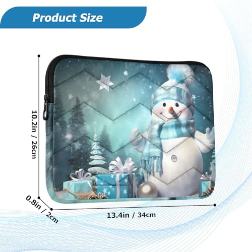 Funda para portátil 13-14 pulgadas impermeable diseño muñeco de nieve miniatura 3
