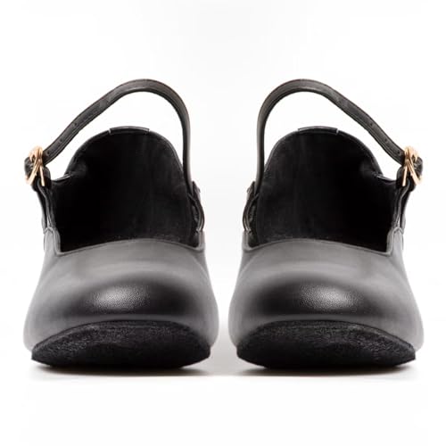 ARCLIBER Black Character Shoes for Women Low Heel Cuban Heel Dance Shoes Ankle Strap Dancing Shoes4