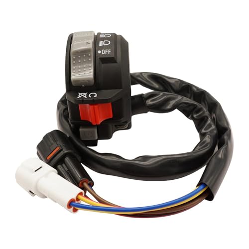 【Ricambio ideale】: specifiche OEM con molla durevole e filo affidabile attraverso rigorosi test. Connessione esatta, nessuna sostituzione del cablaggio necessaria, plug and play. Con il manubrio sinistro abbiamo la possibilità di guidare facilmente i movimenti del veicolo e controllare il nostro ATV senza intoppi.