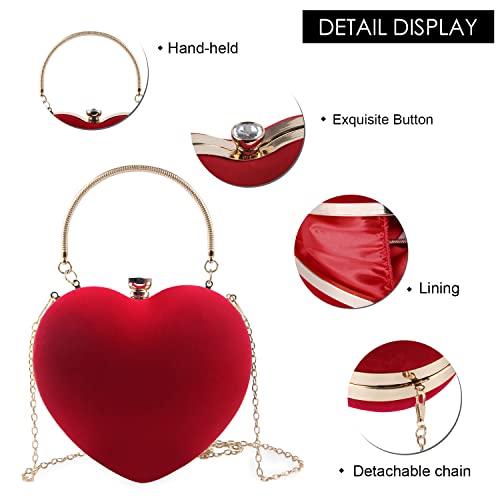 Bolso de mano pequeño en forma de corazón para fiesta miniatura 4