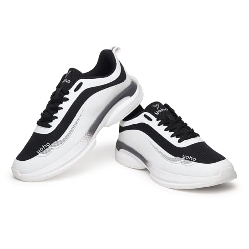Image of YOHO RushHour Dynamiq Sports Shoes for Men |Cushioned Insole, Stylish, Casual & Sneakers for Gents | Lightweight, Anti-Skid Shoe for Gym, Walking, Running & Everyday Use-1800