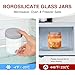 iyayayuanyuan 16oz Borosilicate Glass Jars with Lids - Freezer to Oven Safe (-4°F to 446°F), Airtight Meal Prep Containers for Overnight Oats, Snacks, Coffee, Microwave & Dishwasher Safe (6pack)