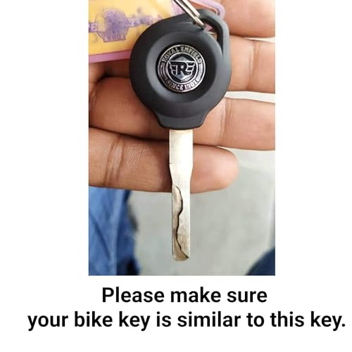 Image of Bike Flip Key fit for Meteor, Interceptor, Continental GT with Silicone Key Cover - Yellow Logo