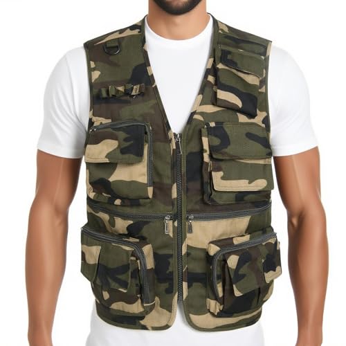 LISUHEPEAL Men’s Fishing Vest Summer Outdoor Work...