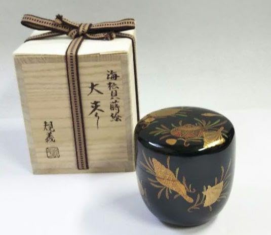 茶道具 薄器 大棗 海松貝蒔絵 塚本規義 山中塗