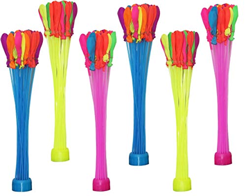 Image of TOTA Holi Balloons | Set of 1 Balloon Bunch | 37 Water Balloons | Quick Fill and Auto Tie in 60 sec Gubbare | Multicolour Water Magic AA