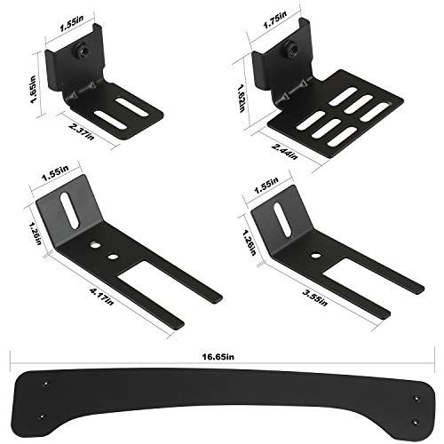 Aspl Visor Lights Bar 2-15 Led 29 Flash Patterns Interior Upper Windshield Split Mount Emergency Hazard Warning Strobe Light Bar Take Down Light Kit (Amber/White) #TOP5