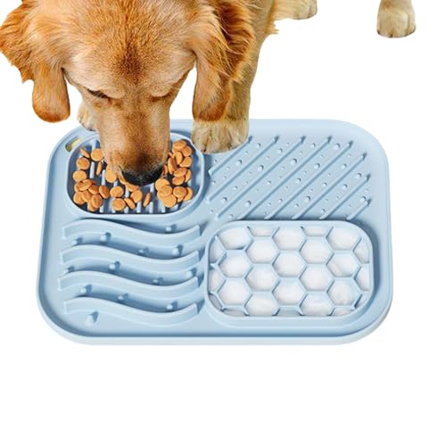 Alfombra De Lamiendo - Dispensador Interactivo de Silicona, Dispensador Lento con - para golosinas, alimentación, enriquecimiento y entrenamiento de cachorros y gatos