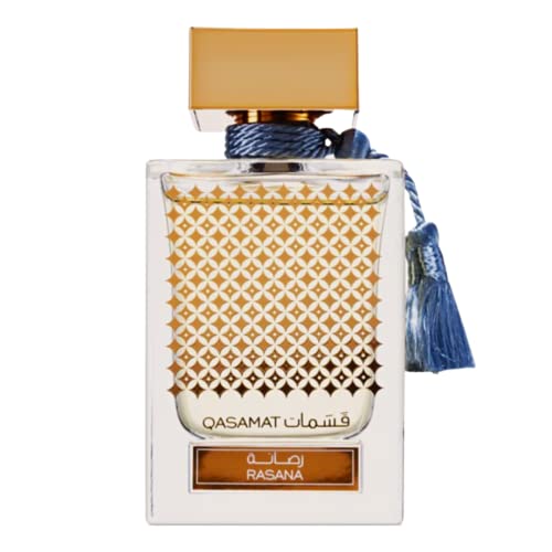 RASASI Qasamat Rasana - Eau de Parfum 65ML (2.1 OZ) Premium Arabian Perfume For Women & Men - Long-Lasting Fragrance With Notes of Bergamot, Sandalwood & Amber - Elegant & Captivating Unisex Perfume
