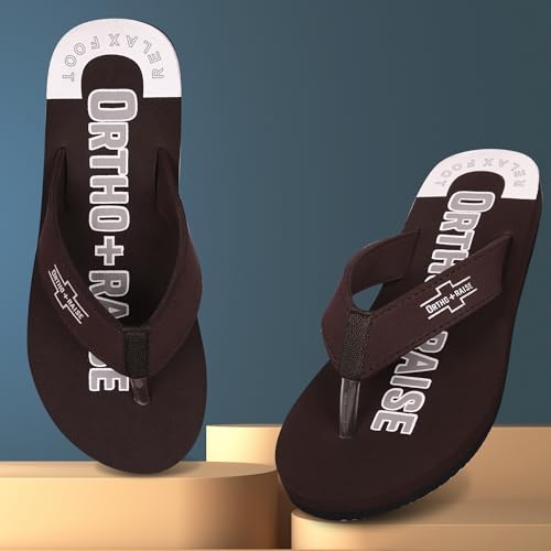 Image of Extra Soft Orthopaedic Comfort Slippers for Men | Anti-Skid, Arch Support, Doctor Recommended Flip Flops | Relax Footwear for Heel & Ankle Pain Relief