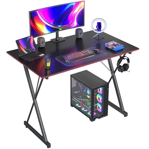 CubiCubi 32-Inch Gaming Desk: Black PC Workstation for Home Office