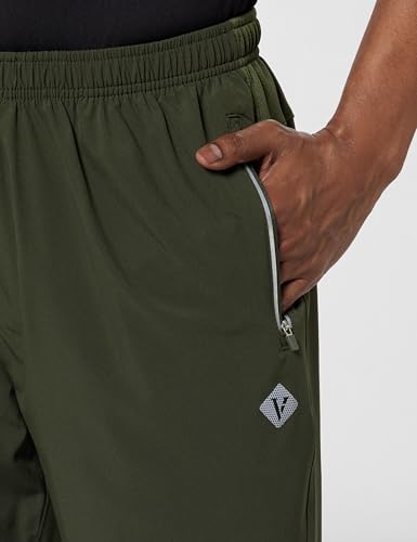 Image of Van Heusen Men's Track Pant | Side Zipper Pockets |Mid-Rise| 4-way stretch | Super light for premium comfort | Cotton Blend | Breathable & Casual | Easy Stain Release| Anti-static fabric | Activewear | Drawstrings | Style 51042
