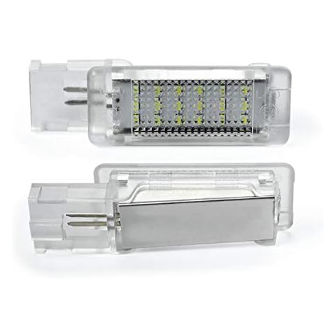 MOLEAQI 2pcs For S-koda superb for V-W Caddy Eos Golf Plus Jetta LED Footwell Boot under door courtesy Luggage compartment Glove box light Lamp Cover