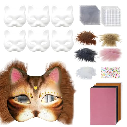 Masque Therian chat marron clair : la solution confortable en feutre pour vos cosplays