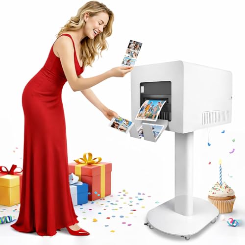 ZLPOWER Photo Booth Printer Stand Station for DNP DS620 RX1HS QW410 HiTi P525L Heavy Duty Metal Holder Box Cover Place Hide Printer Bracket Compact Case Assemble Sturdy for Wedding Event Party