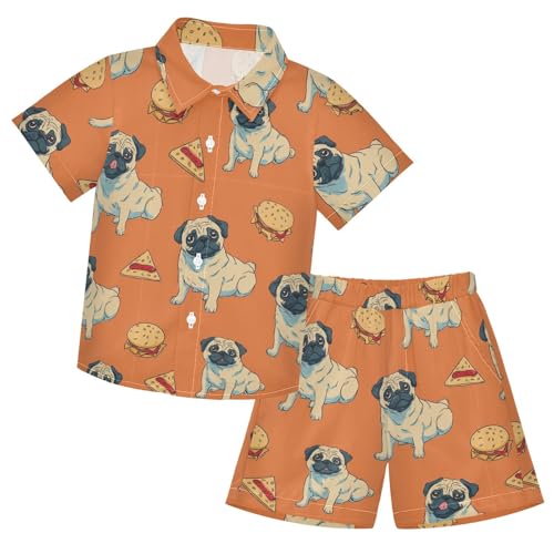 Image of Boccsty Ice Cream Drip Boy Summer Shorts Sets Hawaiian Toddler Boys T-Shirt & Pants 2 Pcs 3T-10T