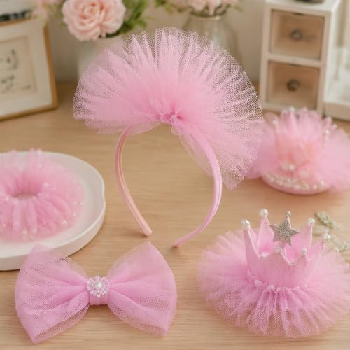 Image of Light Pink Tulle Fabric Ribbon 6 Inch by 25 Yards Rolls Fabric Spool Tulle for Gift Wrapping Wedding Decorations Craft Supplies DIY Tutu Skirt Baby Shower Birthday Party