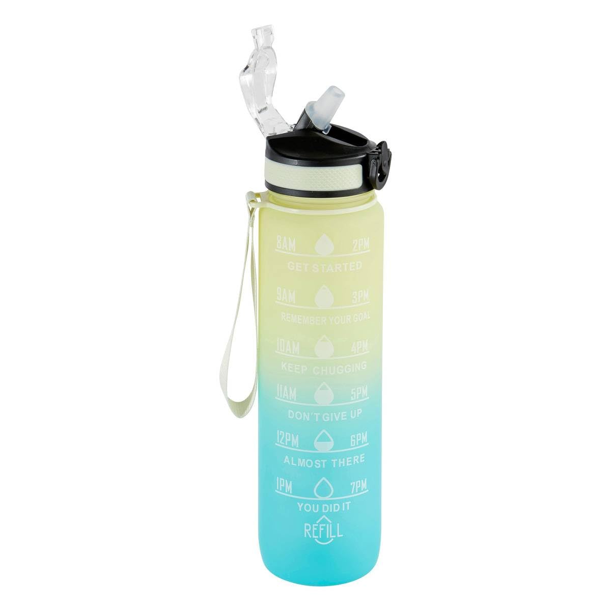 5 five simply smart 5five - bouteille avec paille en silicone intégrée 1l