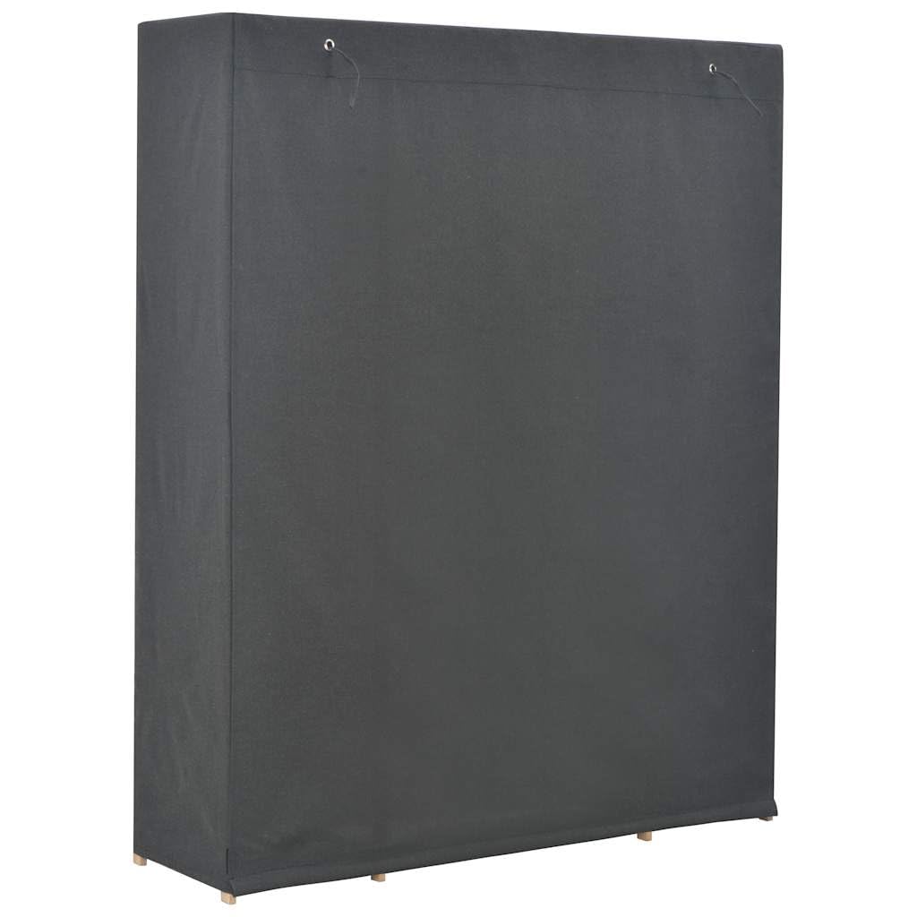 Kleiderschrank Grau 135 x 40 x 170 cm Stoff mit Schiebetüren und Einlegeböden für Schlafzimmer, Kinder, Flur, Mehrzweck, Aufbewahrung, Organizer, Wäsche, Schubladen, Regal, Spiegel