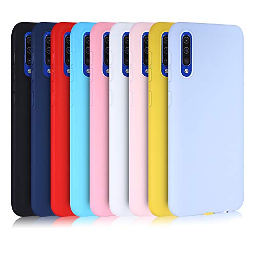 9X Funda Samsung A50, Caselover Suave TPU Silicona Carcasa para Samsung Galaxy A50 Ultra Delgado Flexible Goma Mate Opaco Protectiva Caso Anti Rasguños Case Cover Bumper - 9 Color