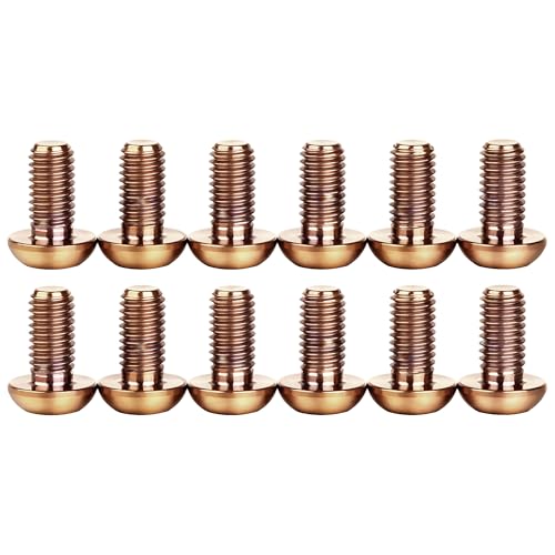 Image of 12Pcs Ti Titanium Bolts Torx M5x10 Bicycle Bike Disc Brake Cycle Rotor Screws Gr5 (Bronze)