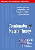 Combinatorial Matrix Theory (Advanced Courses in Mathematics - CRM Barcelona)