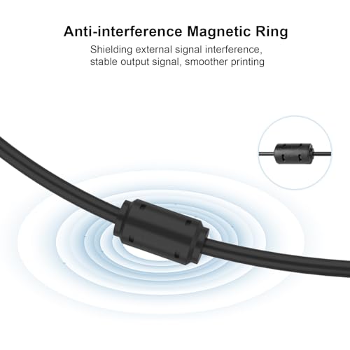 Image of Replacement USB A to Type B Printer Cable Cord Compatible with Canon MegaTank G3270, PIXMA MG3620, TS702a, TS6420a, TS7720, TR4720, TR7020a, TR8620a, G6020, imageCLASS LBP6030w (8.9FT)