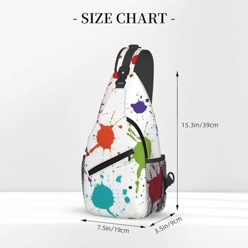 Mochila cruzada pintura abstracta para senderismo miniatura 3