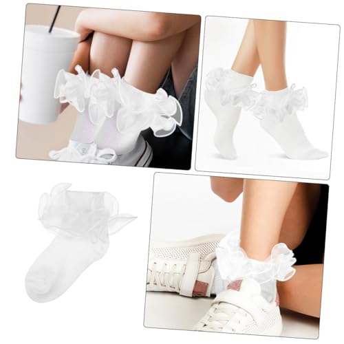 Lace Socks Turn Cuff Socks Frilly Socks Little Girl Sock Socks with Bows Lace Ruffle Frilly Socks Ruffle4