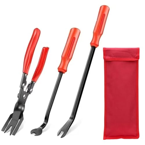 Alicates para Quitar el Clip,Alicates para Quitar Molduras de Puerta,Remachadora de Plástico,Herramientas de Desmontaje Coche,Con 1 Bolsa,Para la instalación y desmontaje de automóviles