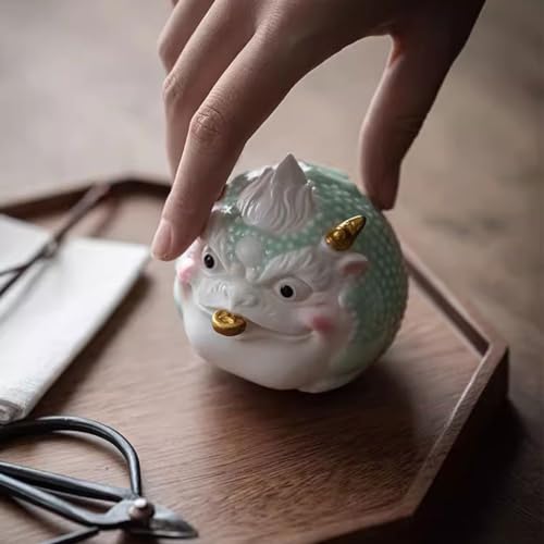 Mascota de té ZDEZHI atrae riqueza con cerámica giratoria exclusiva 6