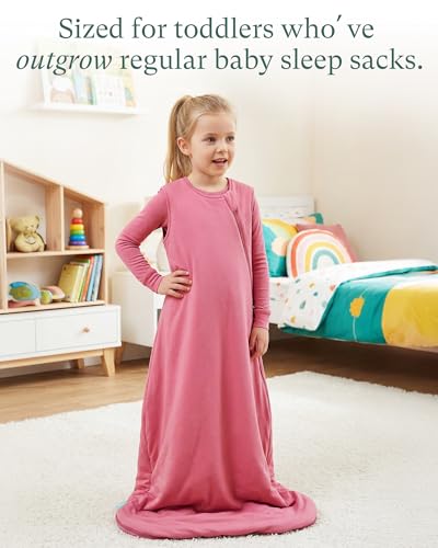 Image of PurComfy Extra-Long Toddler Sleep Sack, Premium Bamboo Viscose Warm Sleeping Bag Supersoft 1.0 TOG Wearable Blanket 3T-4T-5T