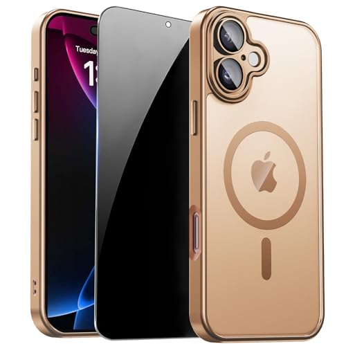 Image of for iPhone 17 Case with Privacy Screen Protector, Brown