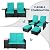 B BAIJIAWEI 5-Piece Patio Wicker Furniture Set Outdoor Rattan Sofa Set Adjustable Lounge Chair with Ottoman, Coffee Table, Cushion for Garden, Pool, Backyard, Balcony, Beach