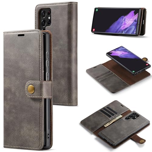 Coque Samsung S22 Ultra 5G aimantee Asuwish a clapet et rabat cartes
