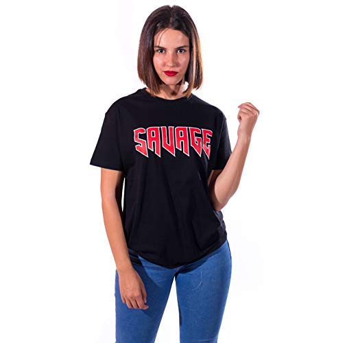 SAVAGE - TIM CARTER Camisetas Mujer (Negro, M)