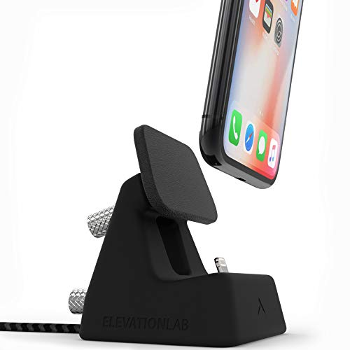 Elevación Lab elevationdock 4 MFI Apple iPhone Dock con nacarado undocking  Cromo/Negro