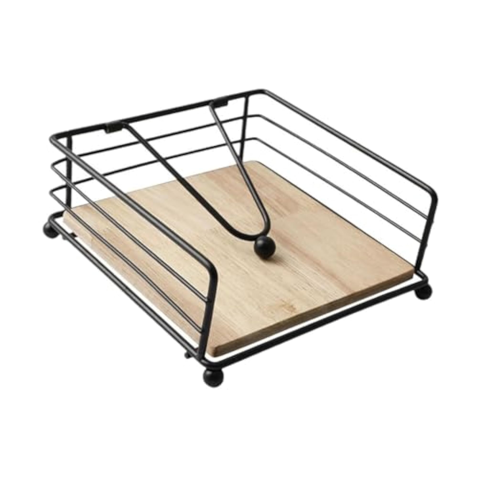 Napkin Holder for Table, Black Flat Napkin Dispenser
