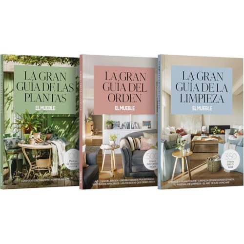 Colección Guías prácticas El Mueble. Contiene 3 libros:: La gran guía del orden, La gran guía de la limpieza y La gran guía de las plantas. (Revistas)